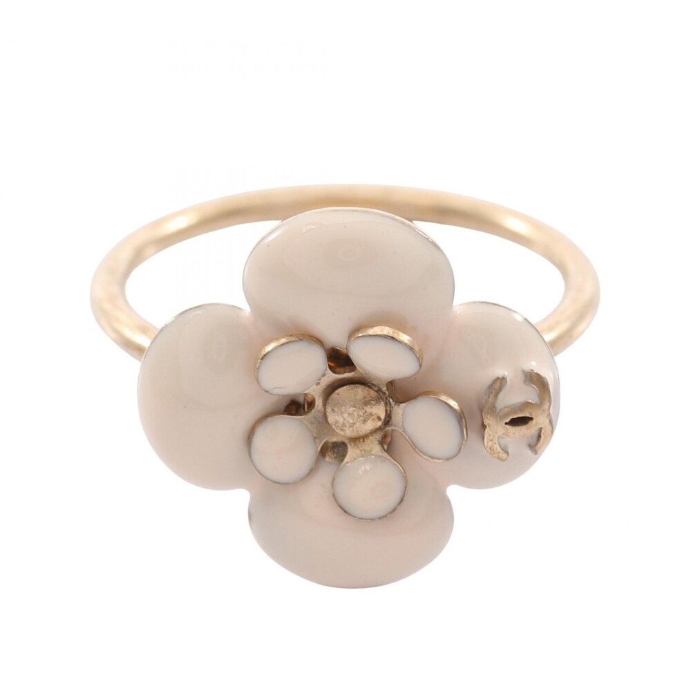 Chanel Coco Mark Flower Ring 10P Gold #282040C40B